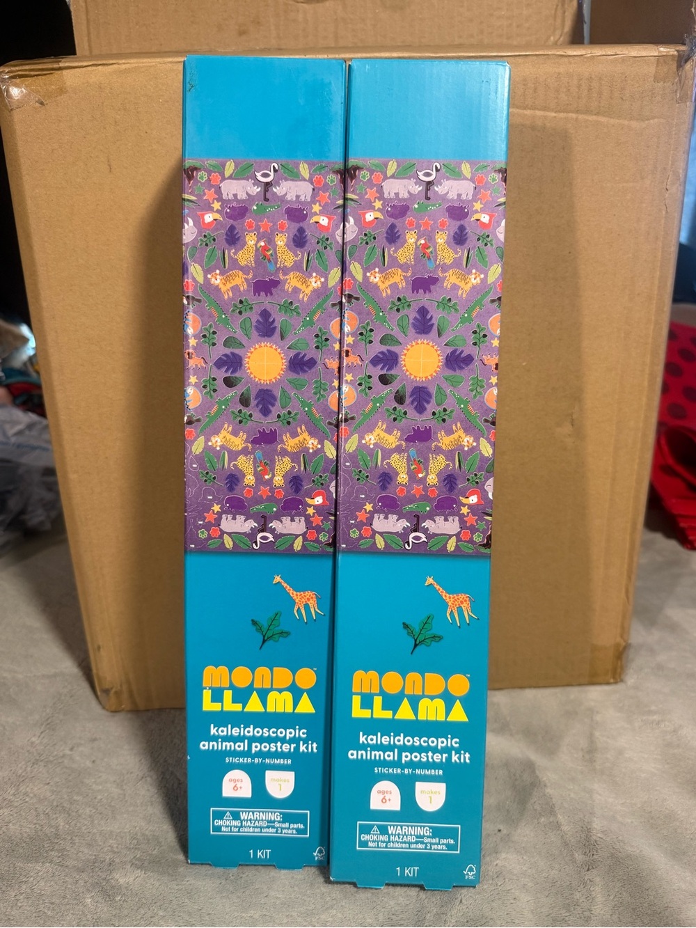 Mondo Llama Kaleidoscopic Animal Poster Kit - Teal & Purple
